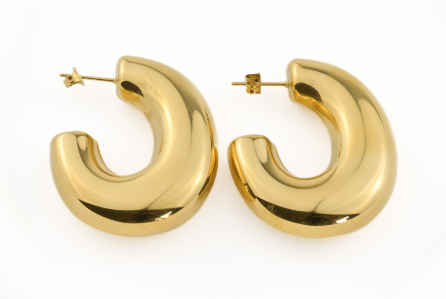 Chunky Elongated Hoops