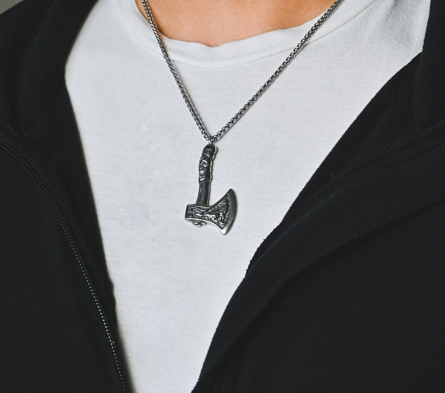 Men's Viking Axe Necklace