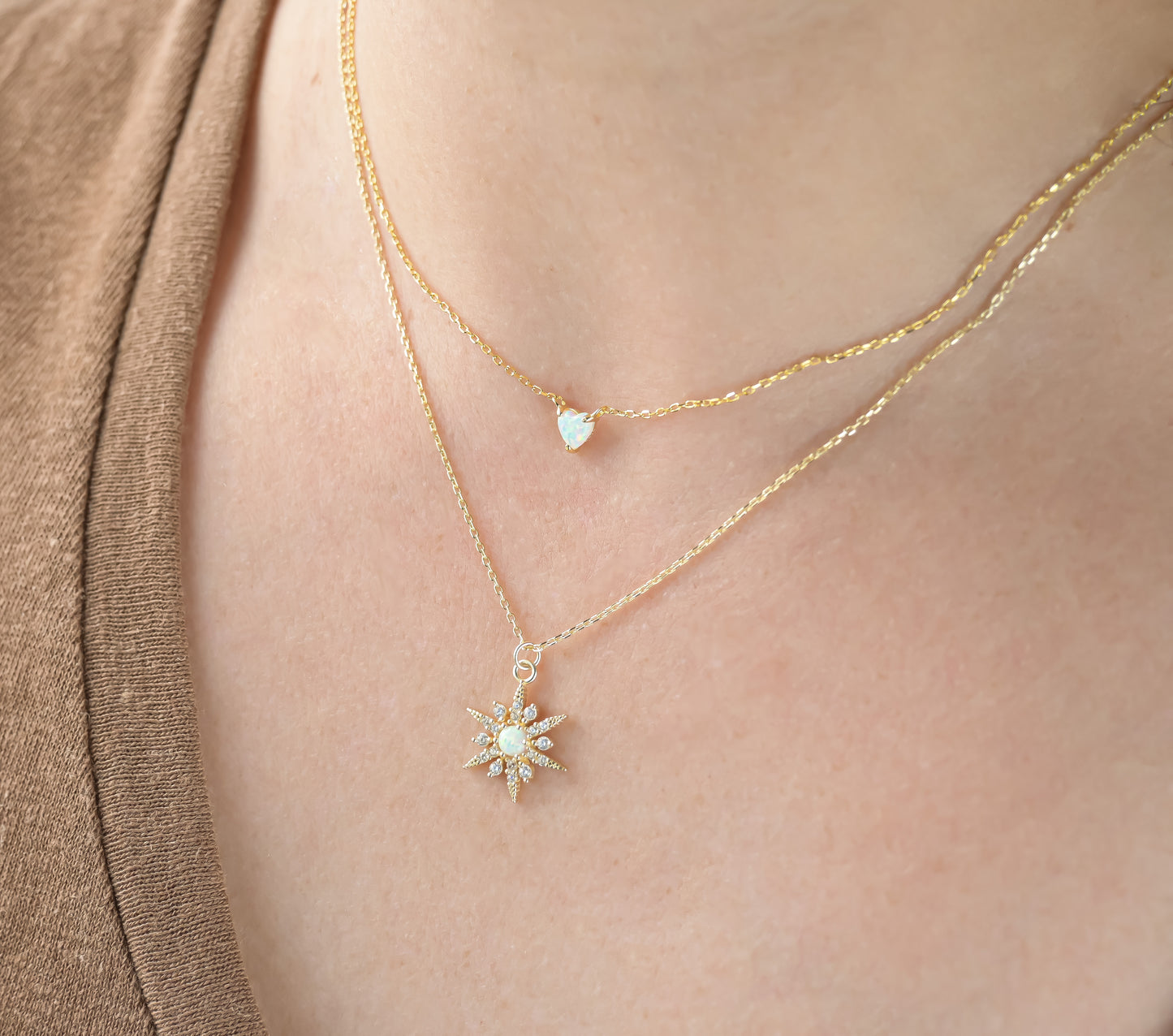 Opal North Star Necklace