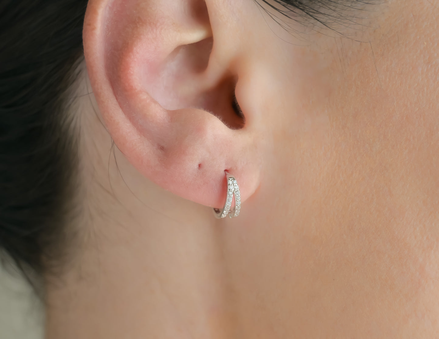 Silver Small Split Hoops