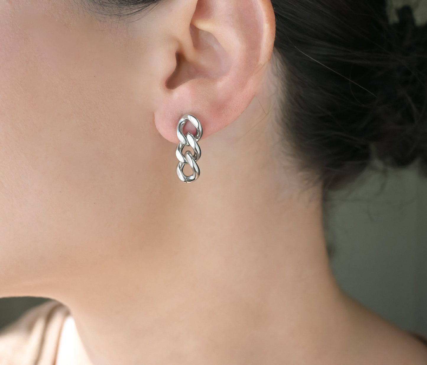 Curb Link Drop Earrings