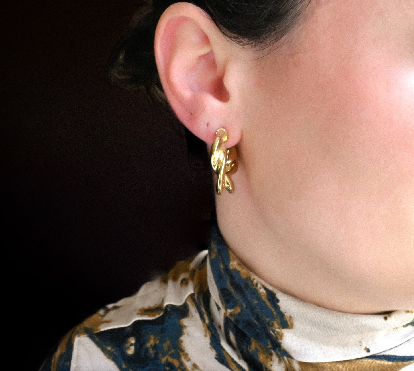 Chunky Twisted Hoops