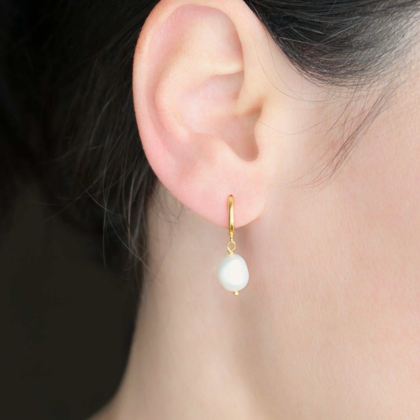 Silver Pearl Drop Earrings