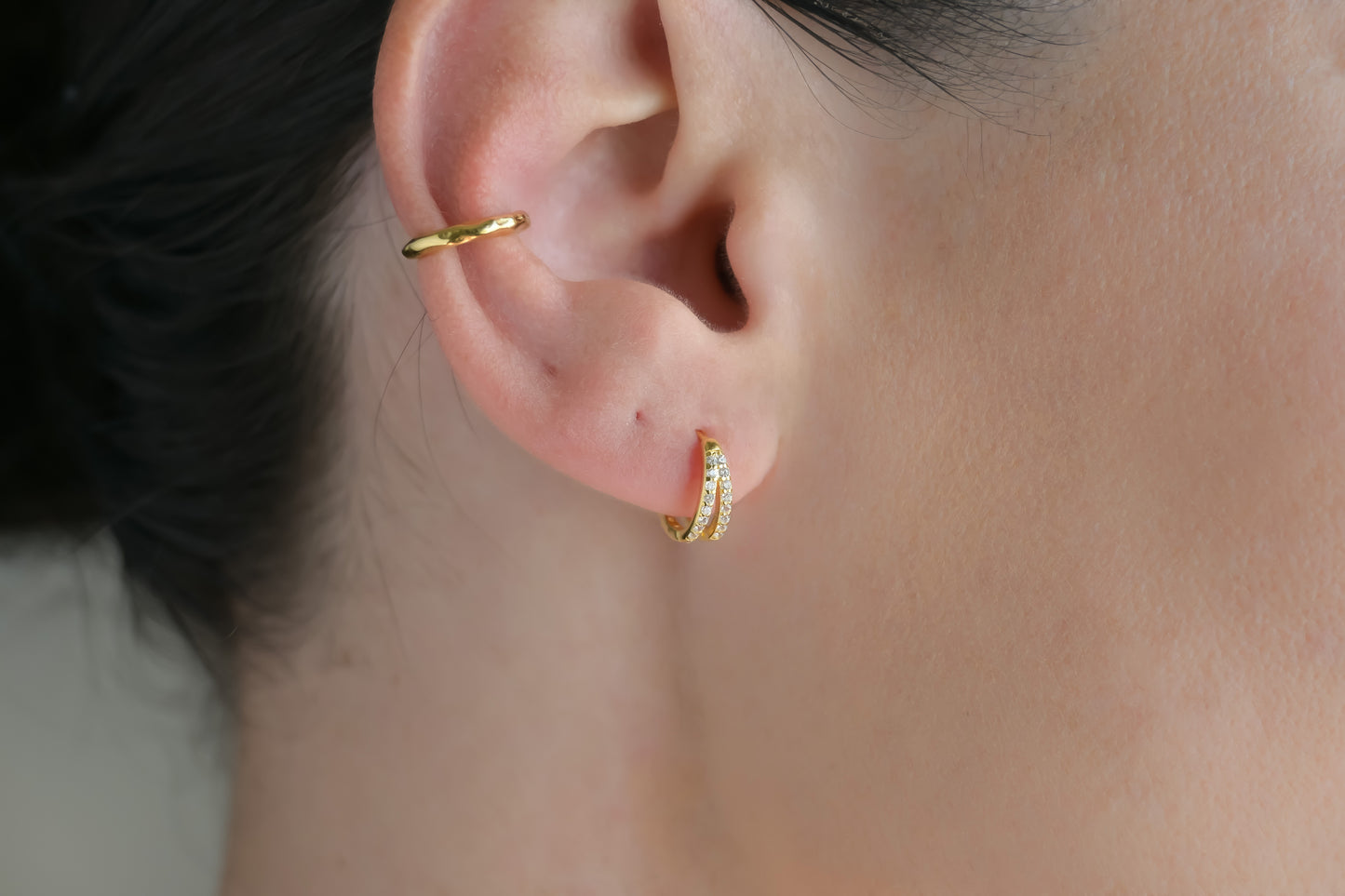 Silver Small Split Hoops