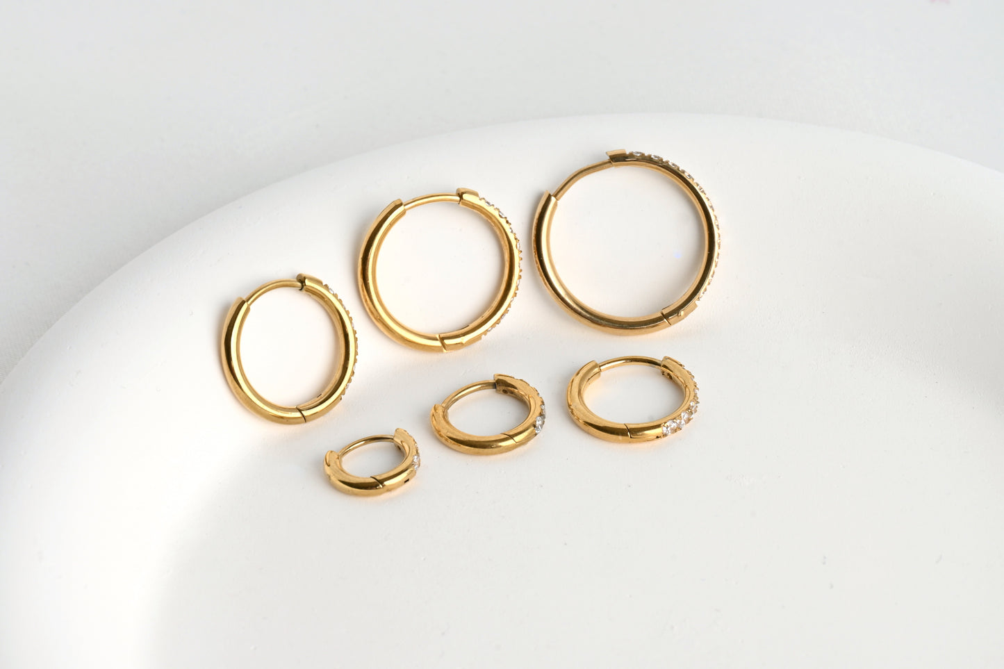 Pavé Diamond Hoops