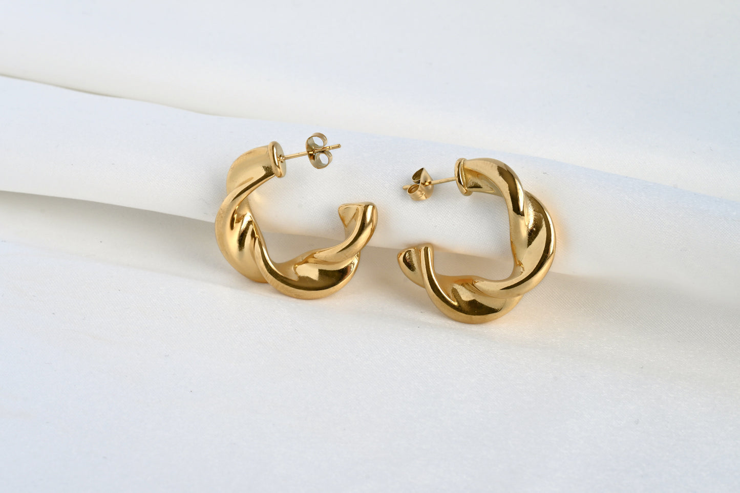 Chunky Twisted Hoops