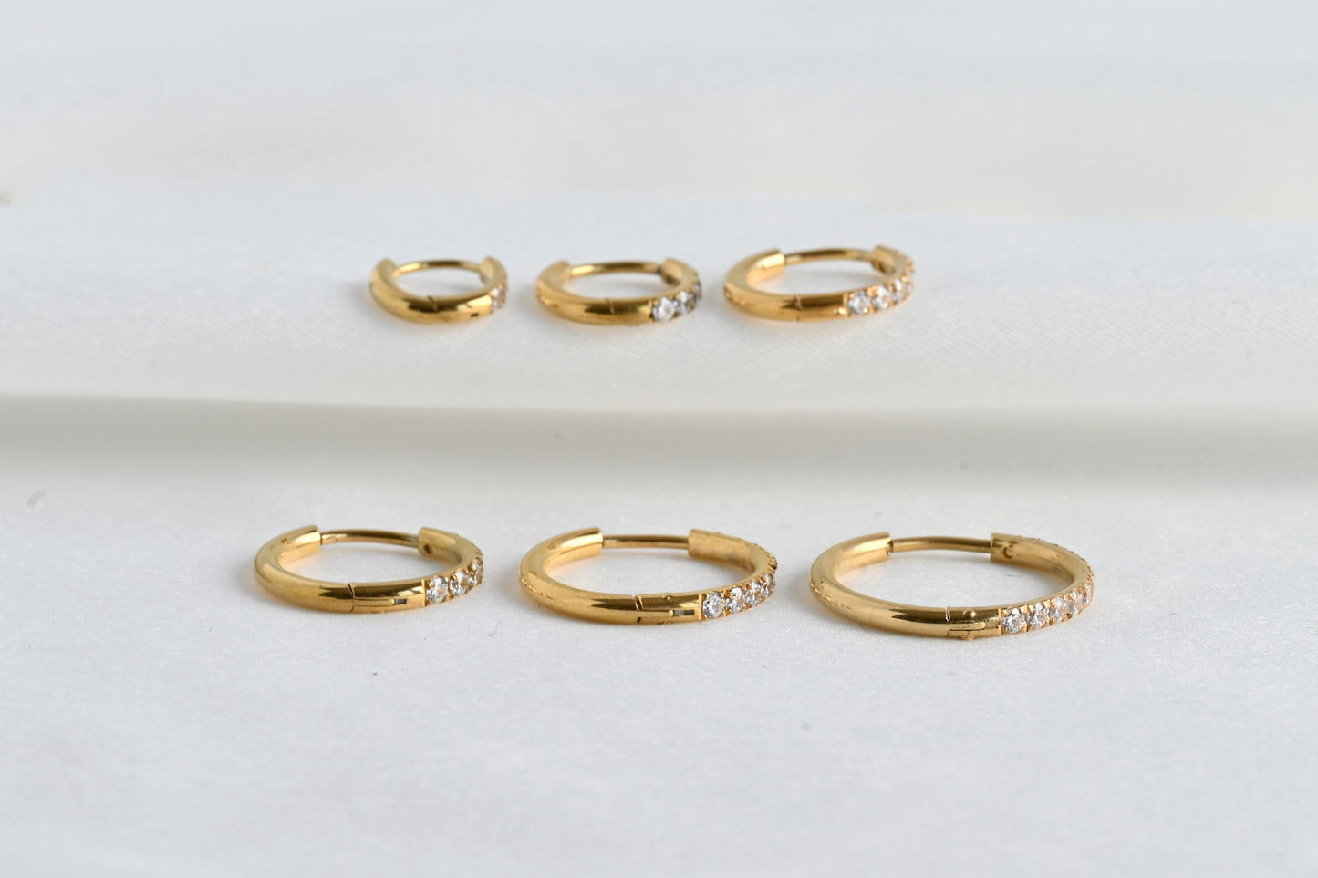 Pavé Diamond Hoops