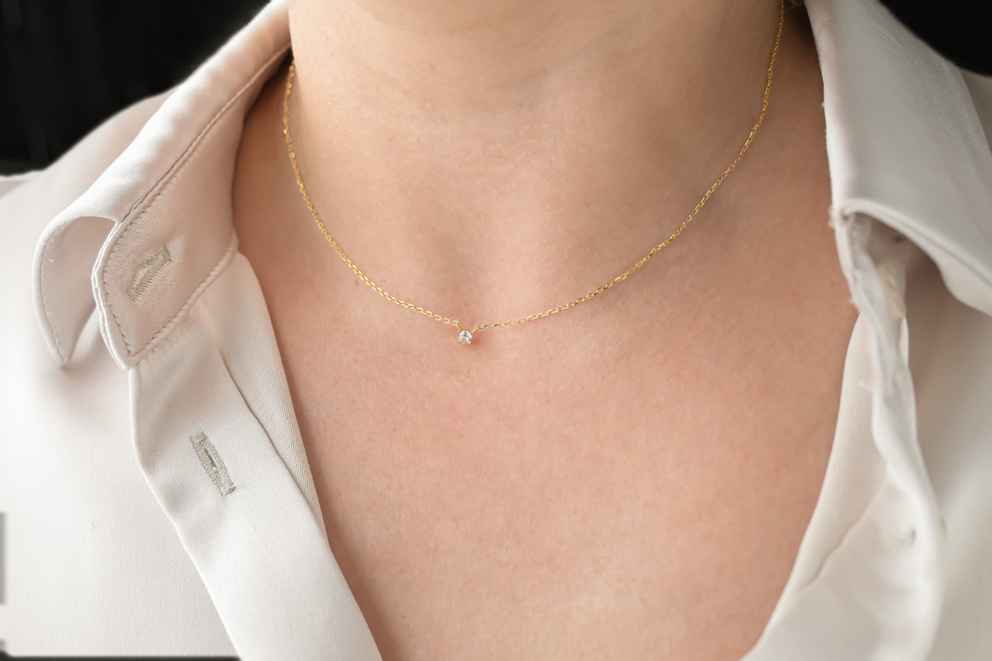 Silver Diamond Necklace