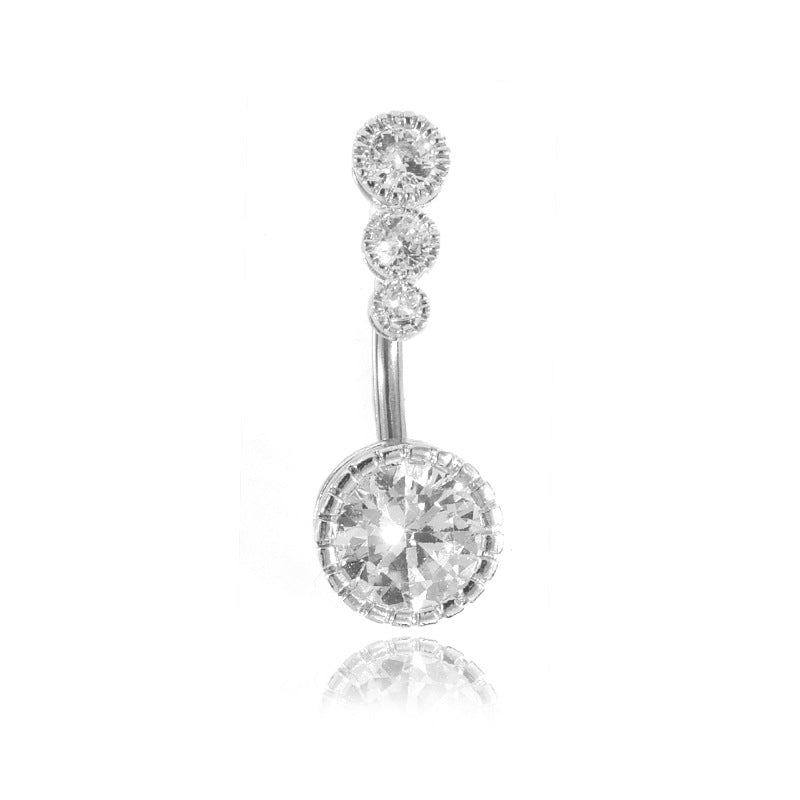 Diamond Trio Belly Ring