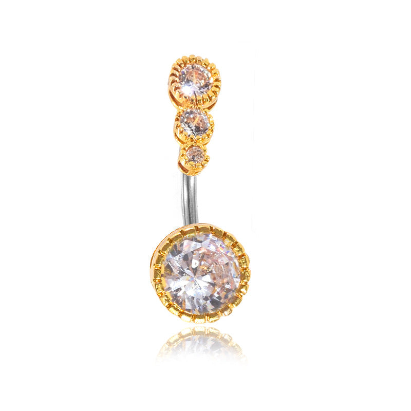 Diamond Trio Belly Ring