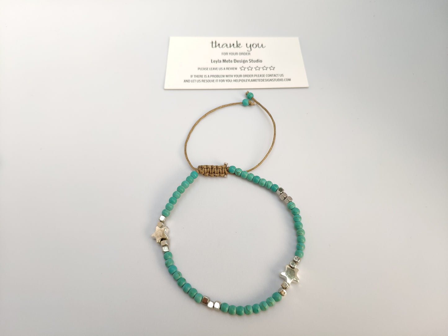 Turquoise Star Anklet