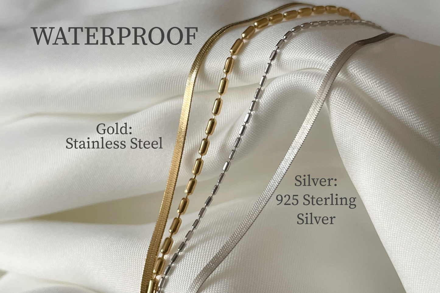 Duo Chain Herringbone Bracelet