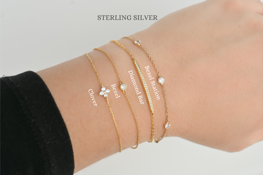 Silver Diamond Bracelets