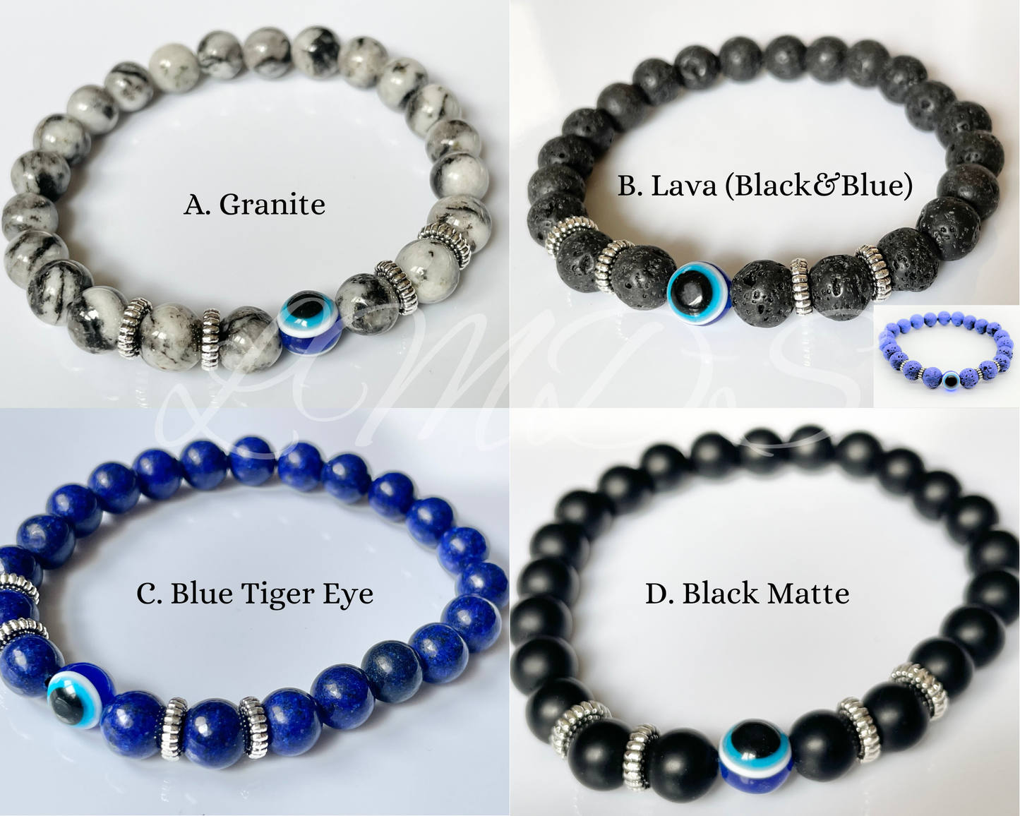 Evil Eye Natural Stone Bracelet