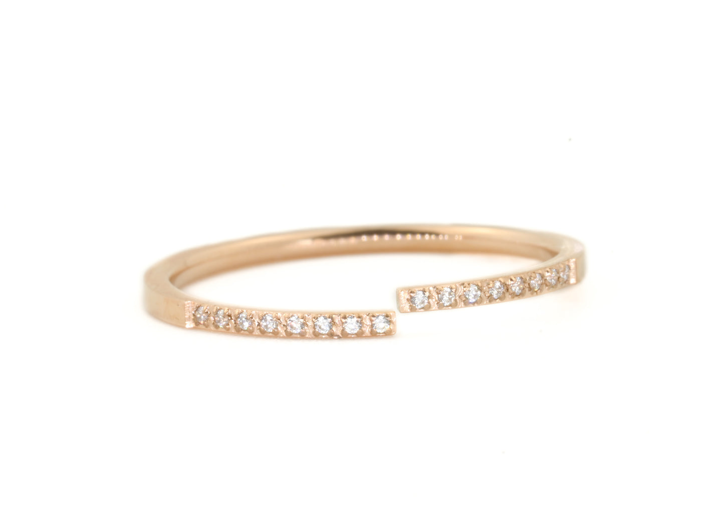 Pave Diamond Bypass Ring