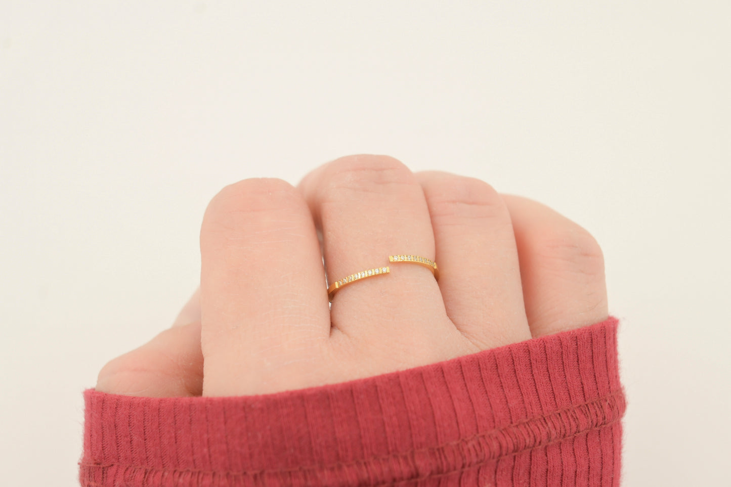 Pave Diamond Bypass Ring