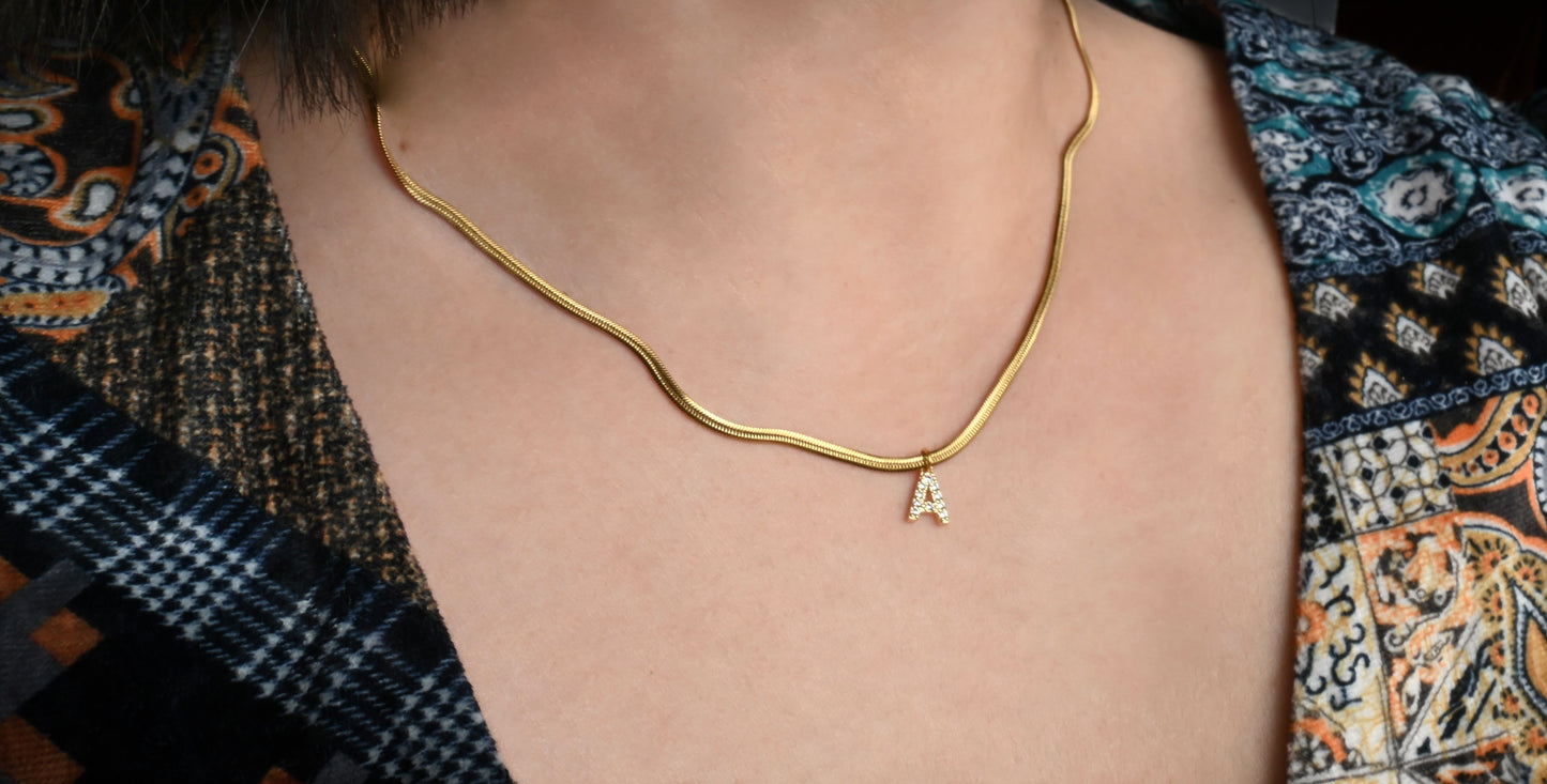 Diamond Initial Necklace