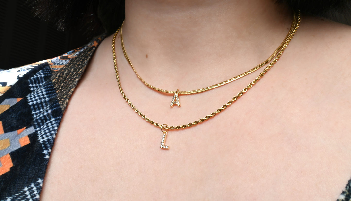 Diamond Initial Necklace
