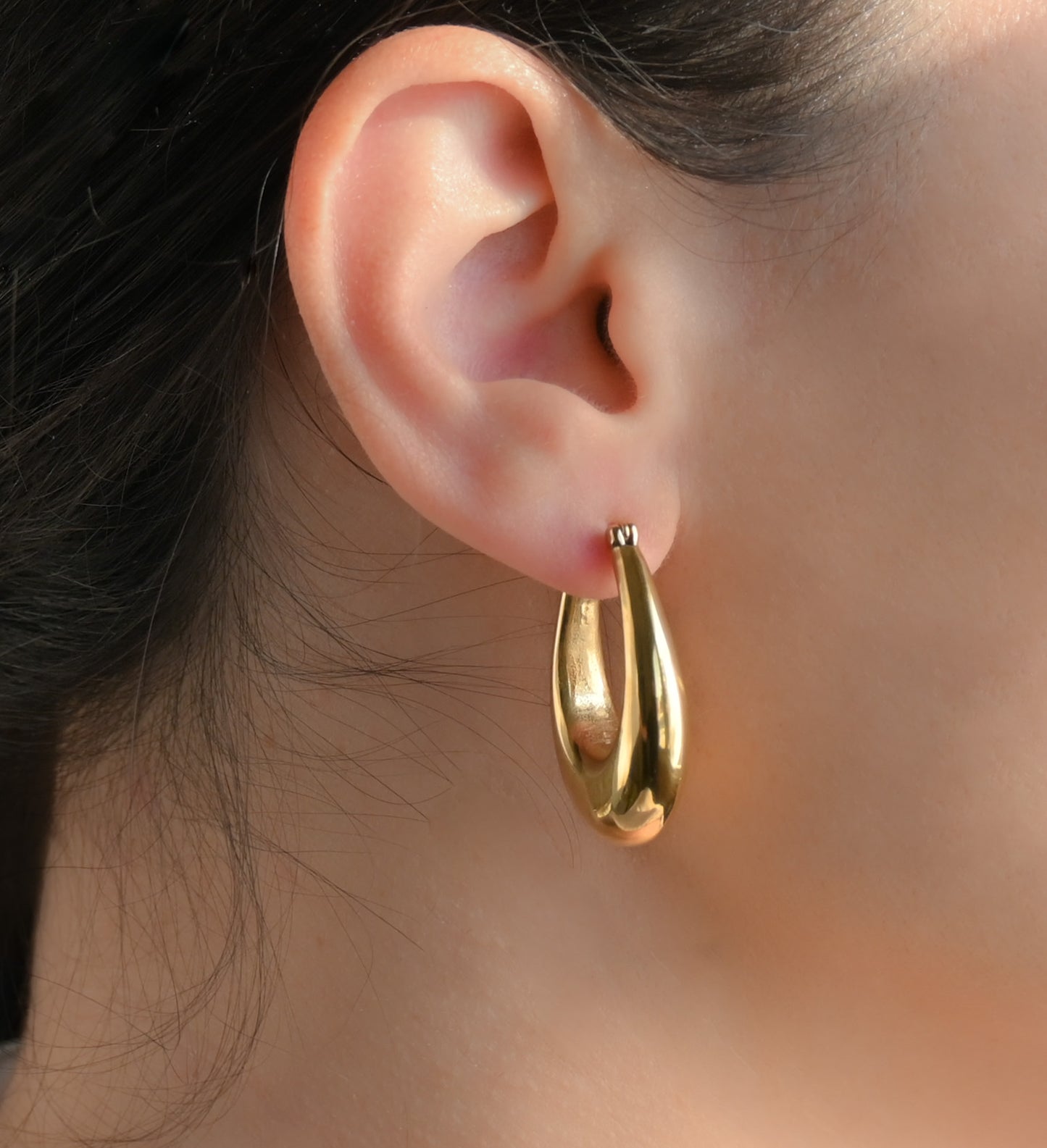 Chunky Tear Drop Hoops