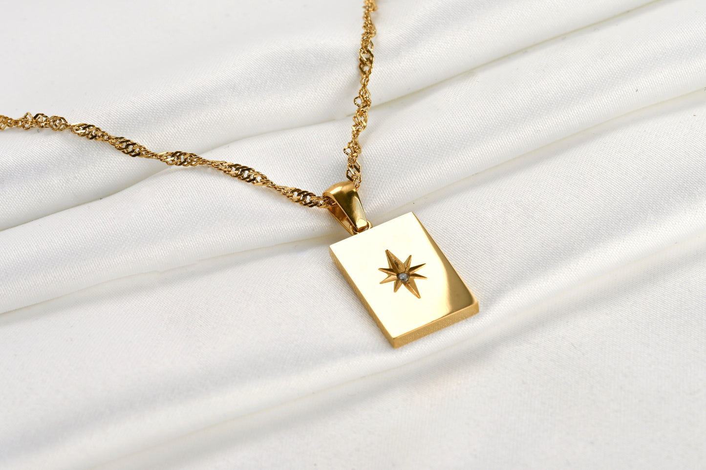 Sun and Star Burst Necklace