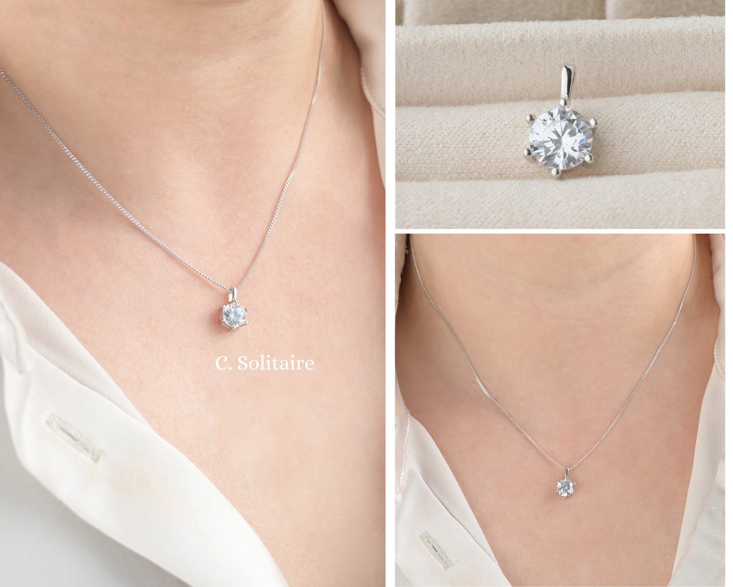 925 Silver Charm Necklace Collection- SILVER