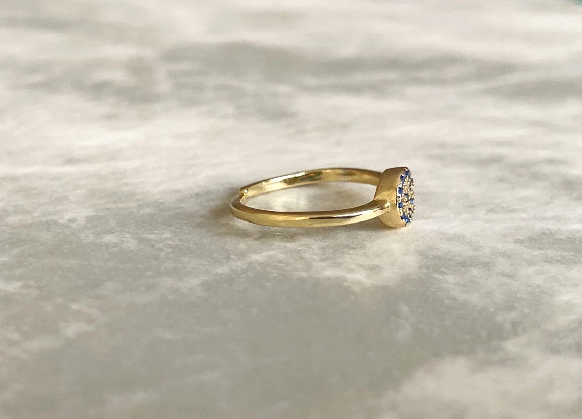 Open Evil Eye Ring