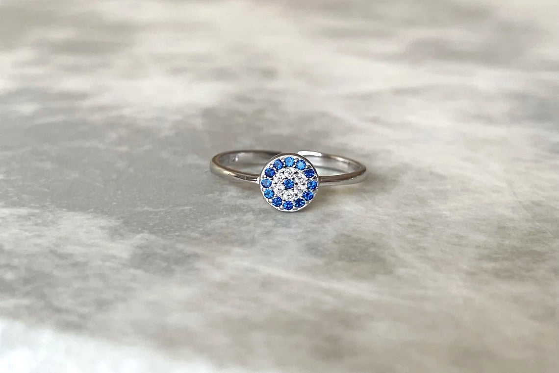 Open Evil Eye Ring