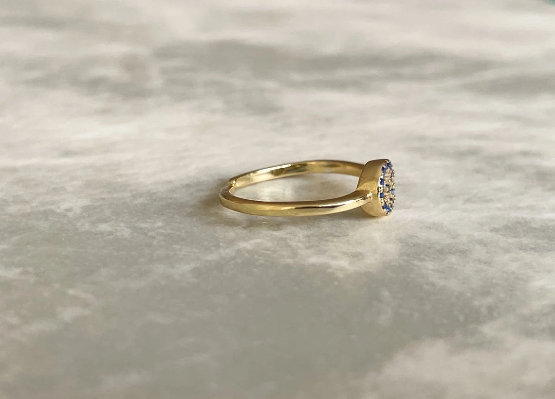 Open Evil Eye Ring