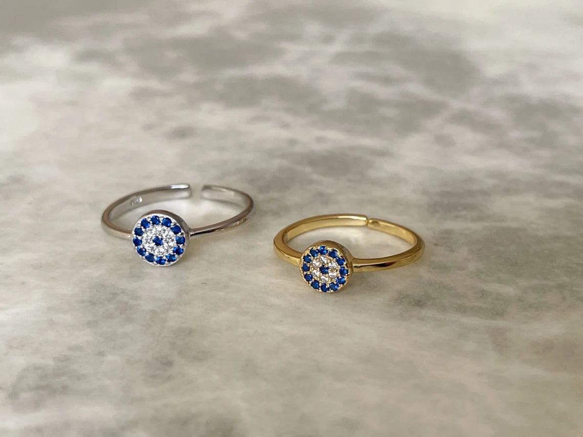 Open Evil Eye Ring