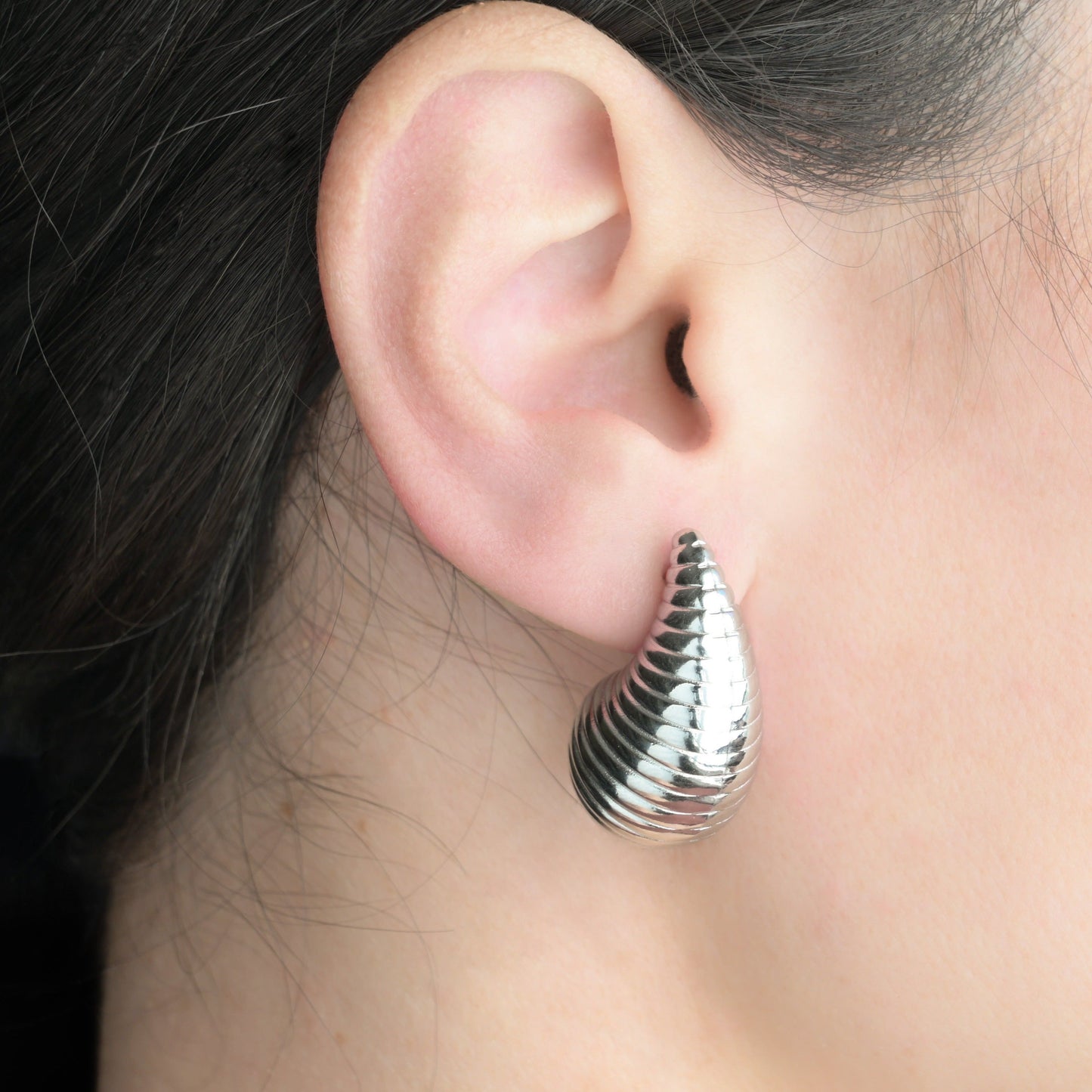 Textured Chunky Drop Earrings