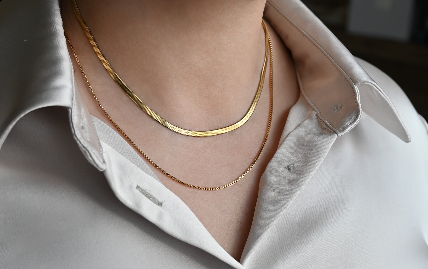 Layered Herringbone Necklace