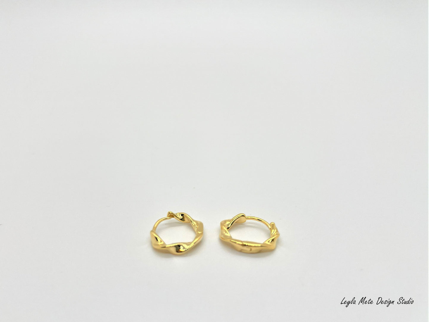 Twisted Huggie Earrings