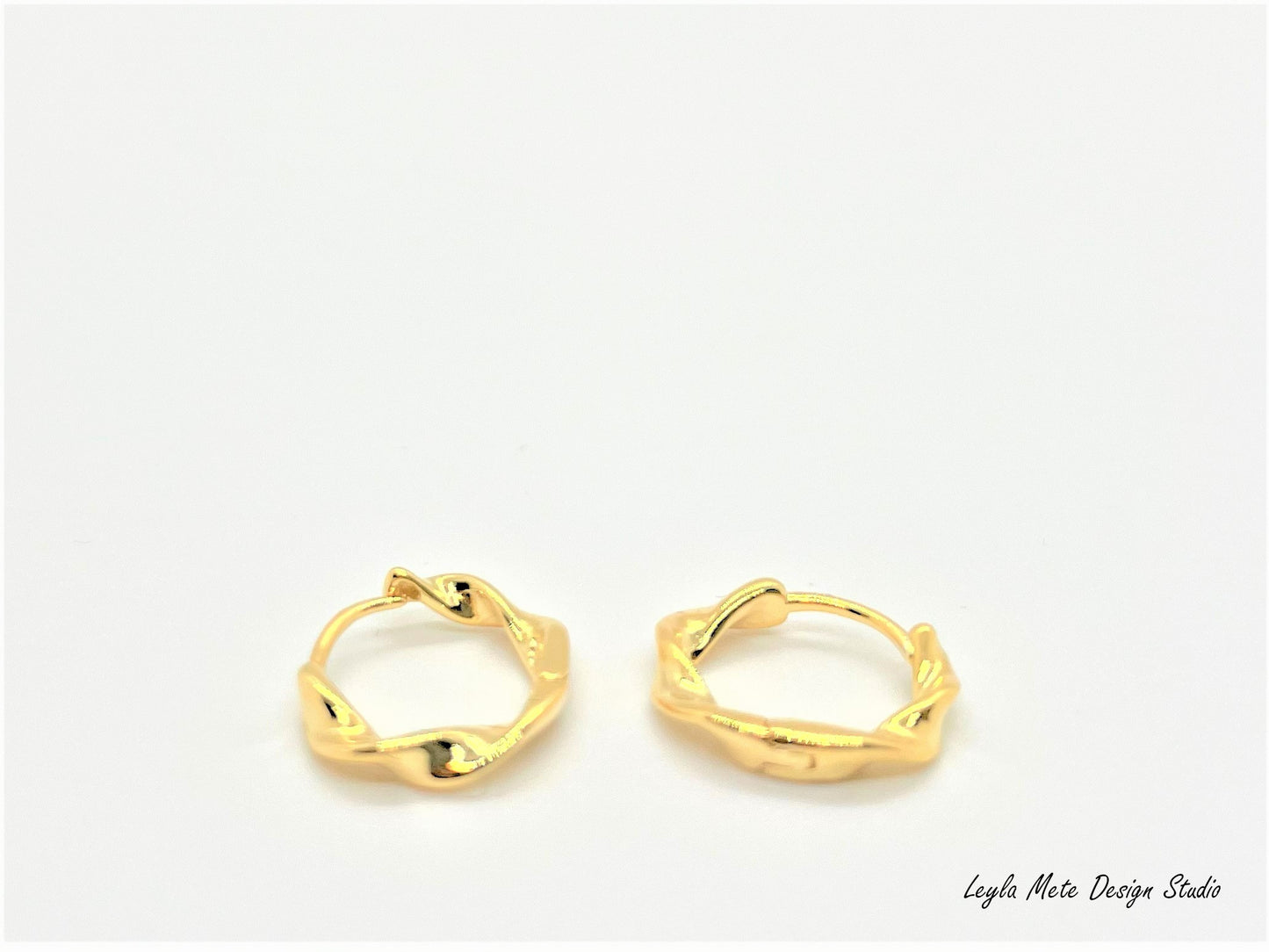 Twisted Huggie Earrings