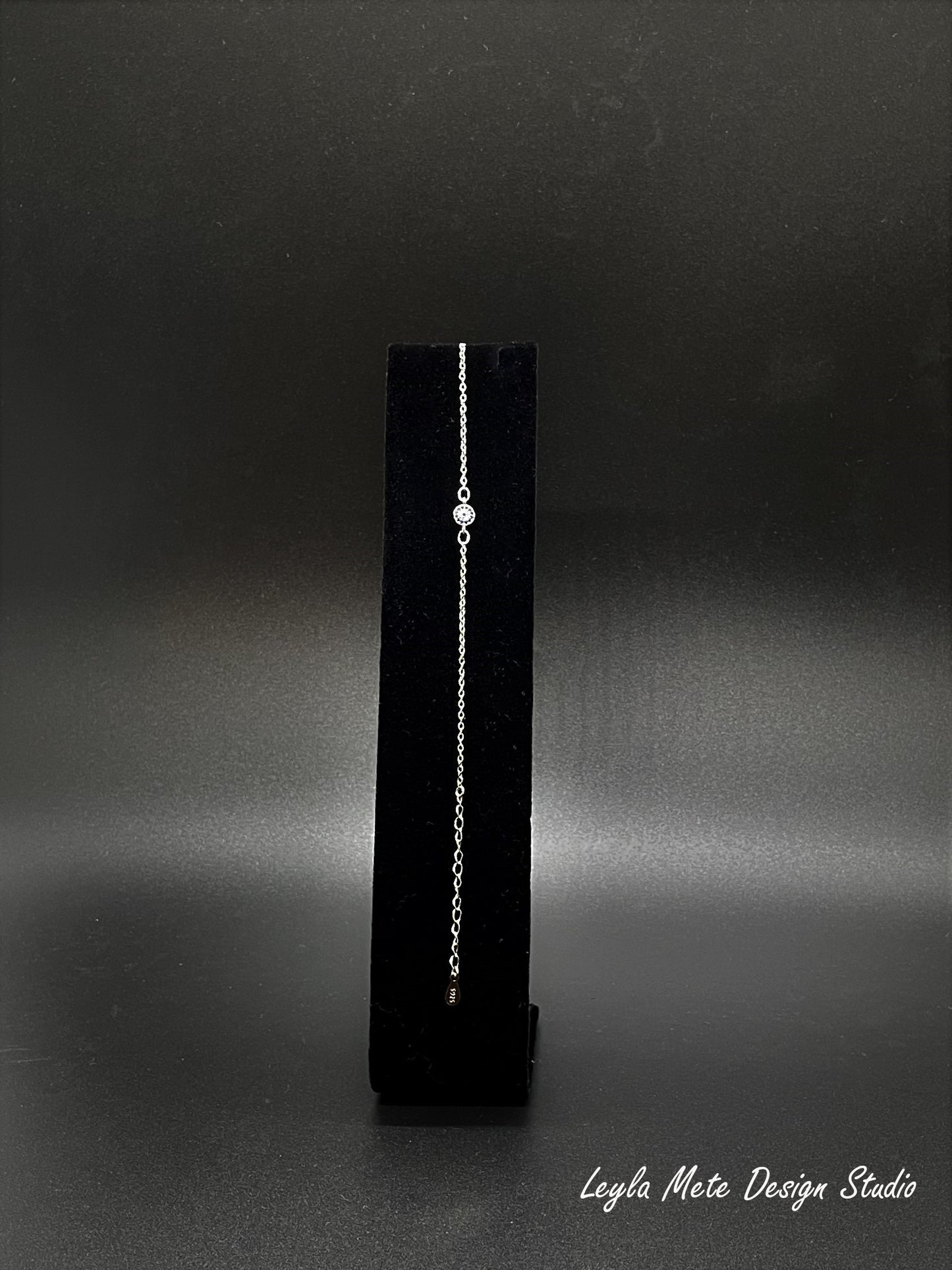 Dainty Diamond Evil Eye Bracelet