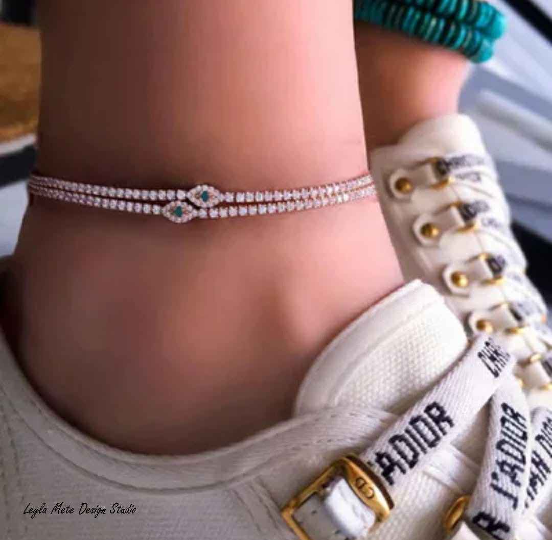 Tennis Eye Anklet