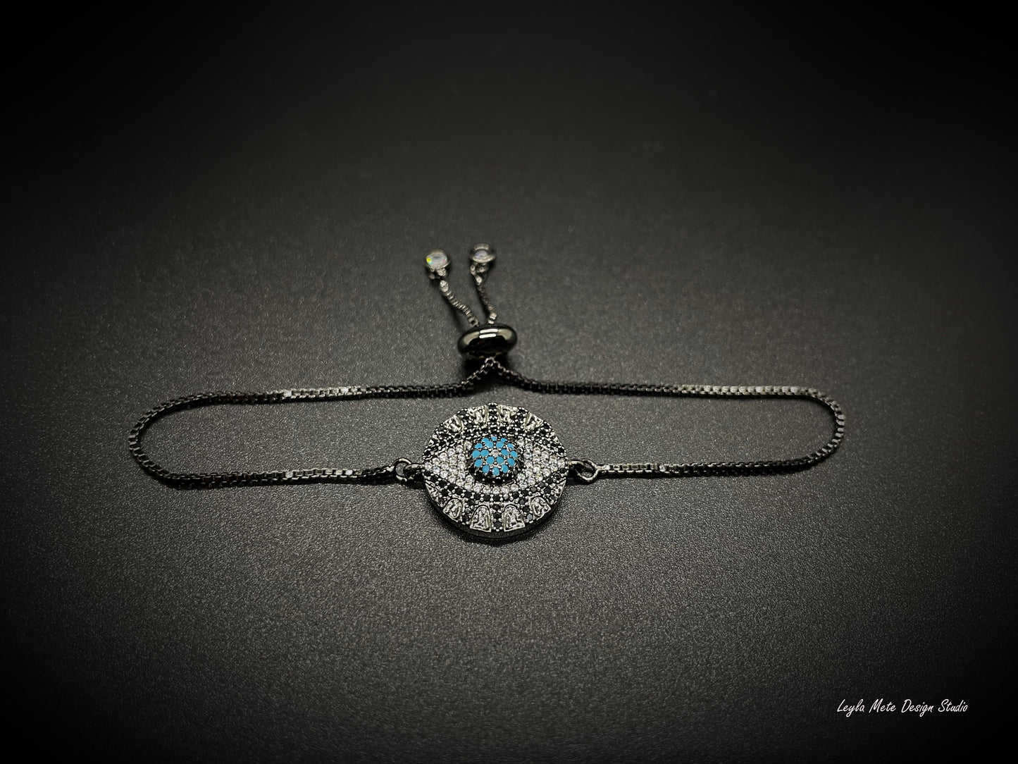Evil Eye Round Slider Bracelet