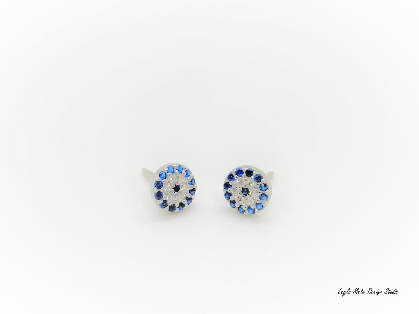 Diamond Evil Eye Studs