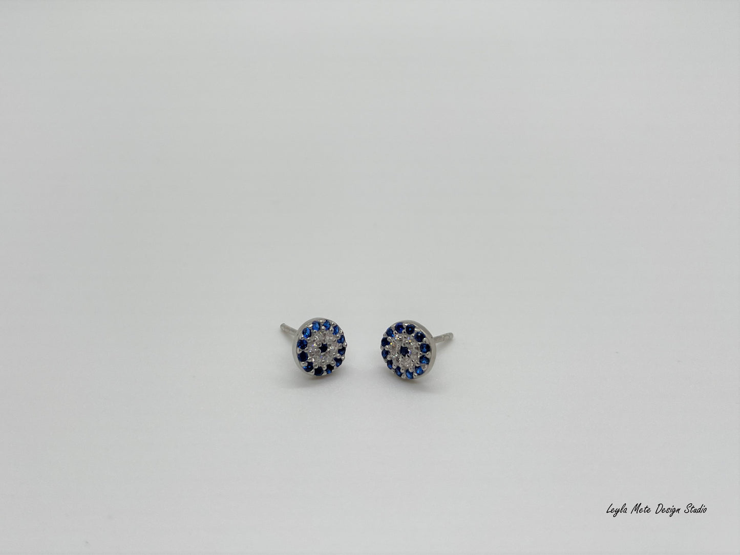 Diamond Evil Eye Studs