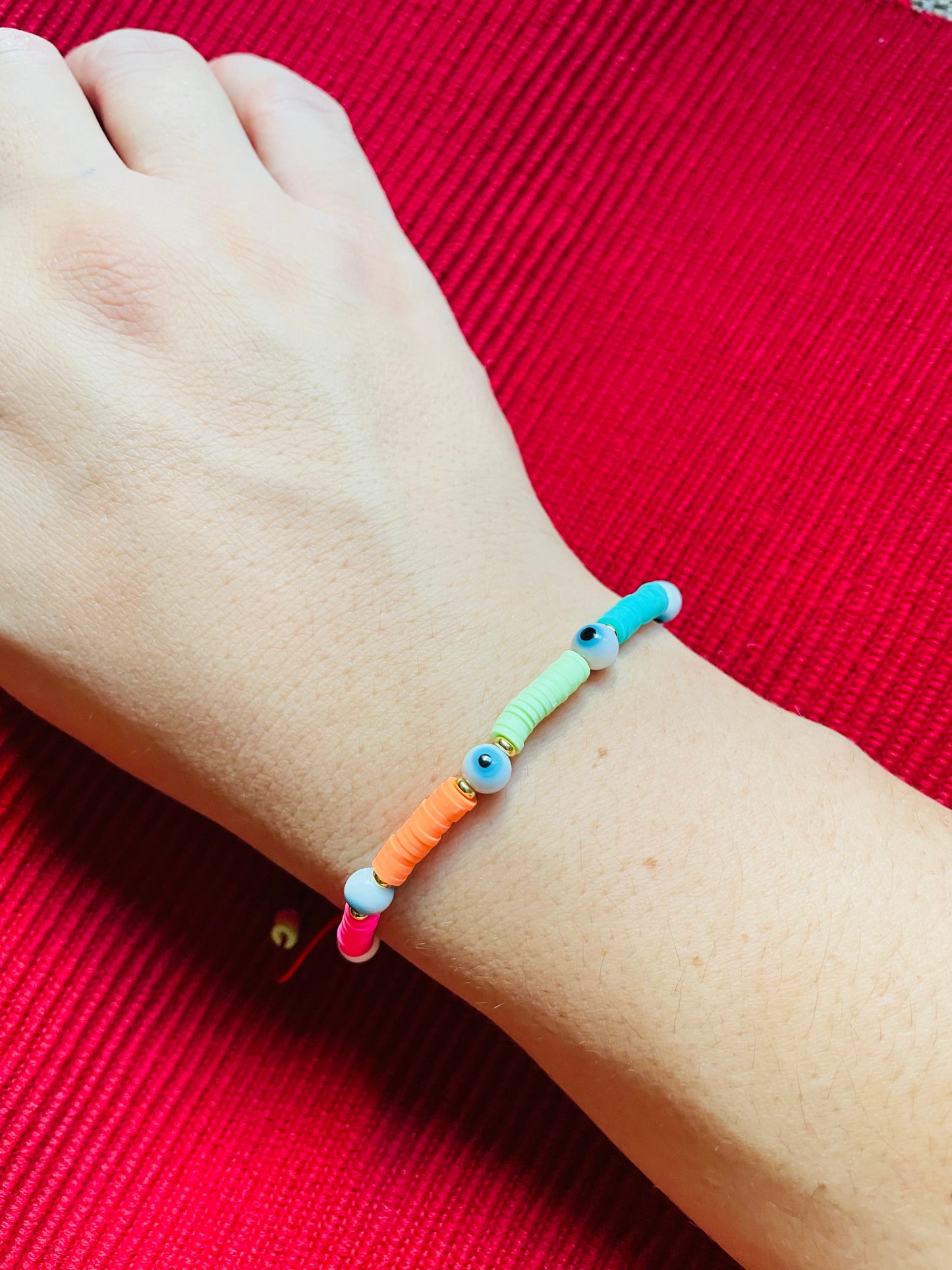 Heishi Evil Eye Bracelet