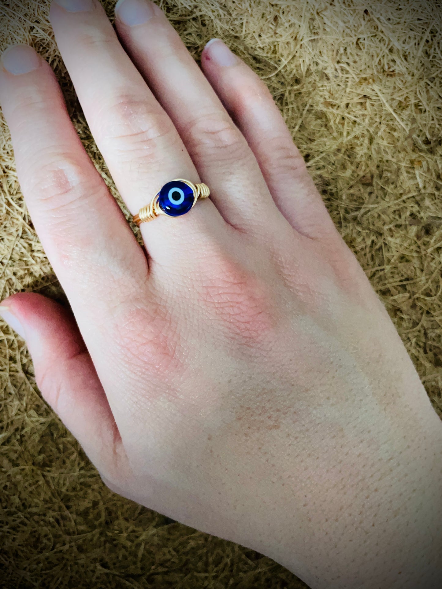 Evil Eye Wire Ring