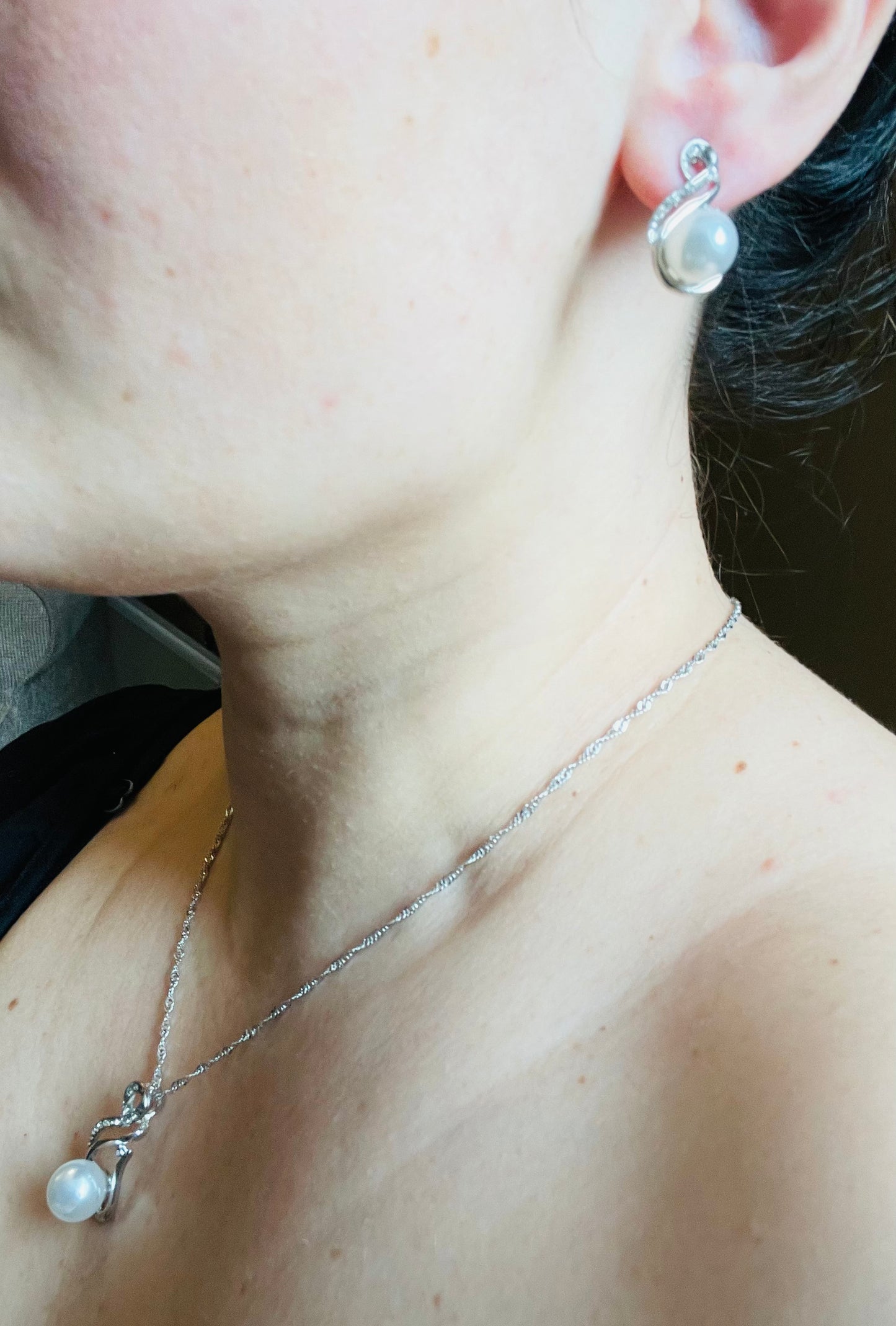 Treble Clef Pearl Jewelry Set