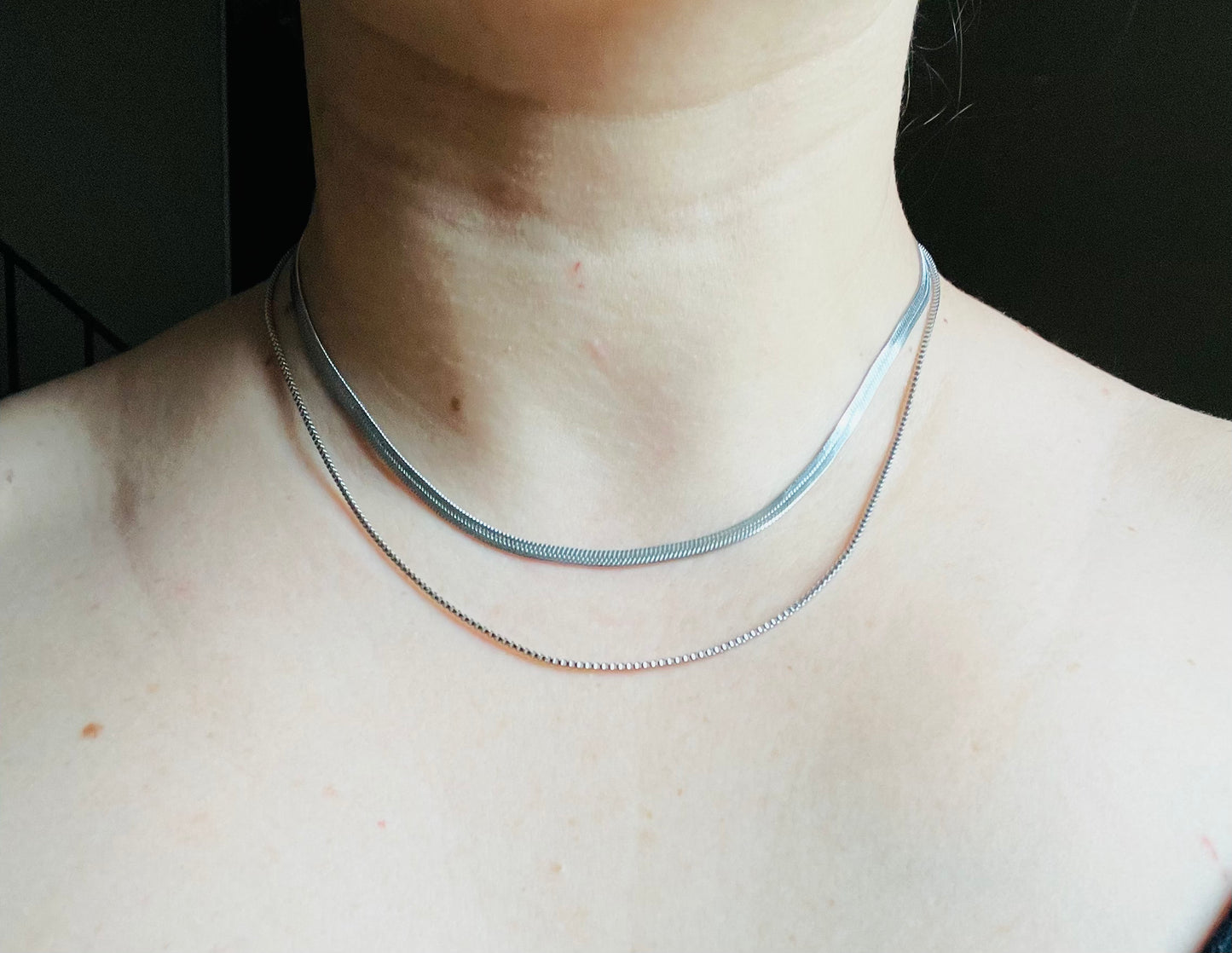 Layered Herringbone Necklace