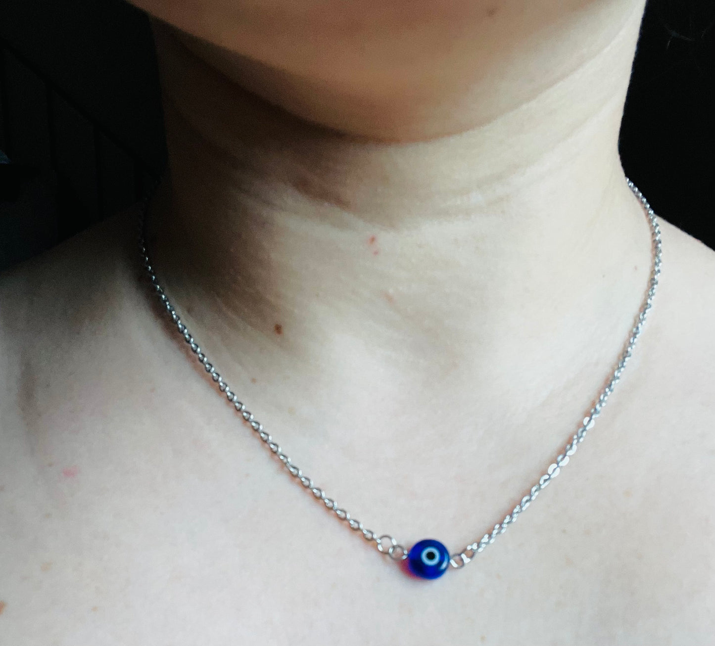 Dainty Blue Eye Necklace
