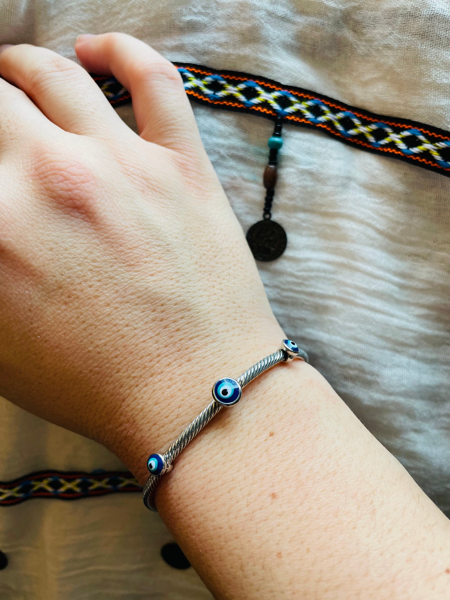 Twisted Evil Eye Cuff