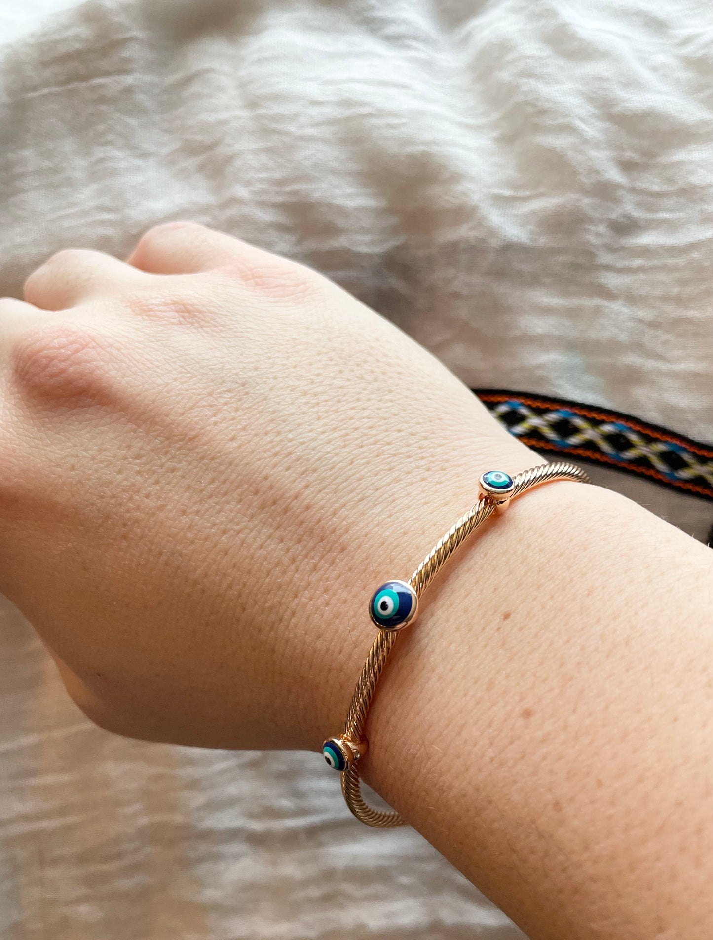 Twisted Evil Eye Cuff