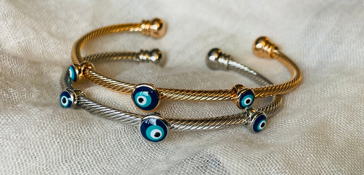 Twisted Evil Eye Cuff