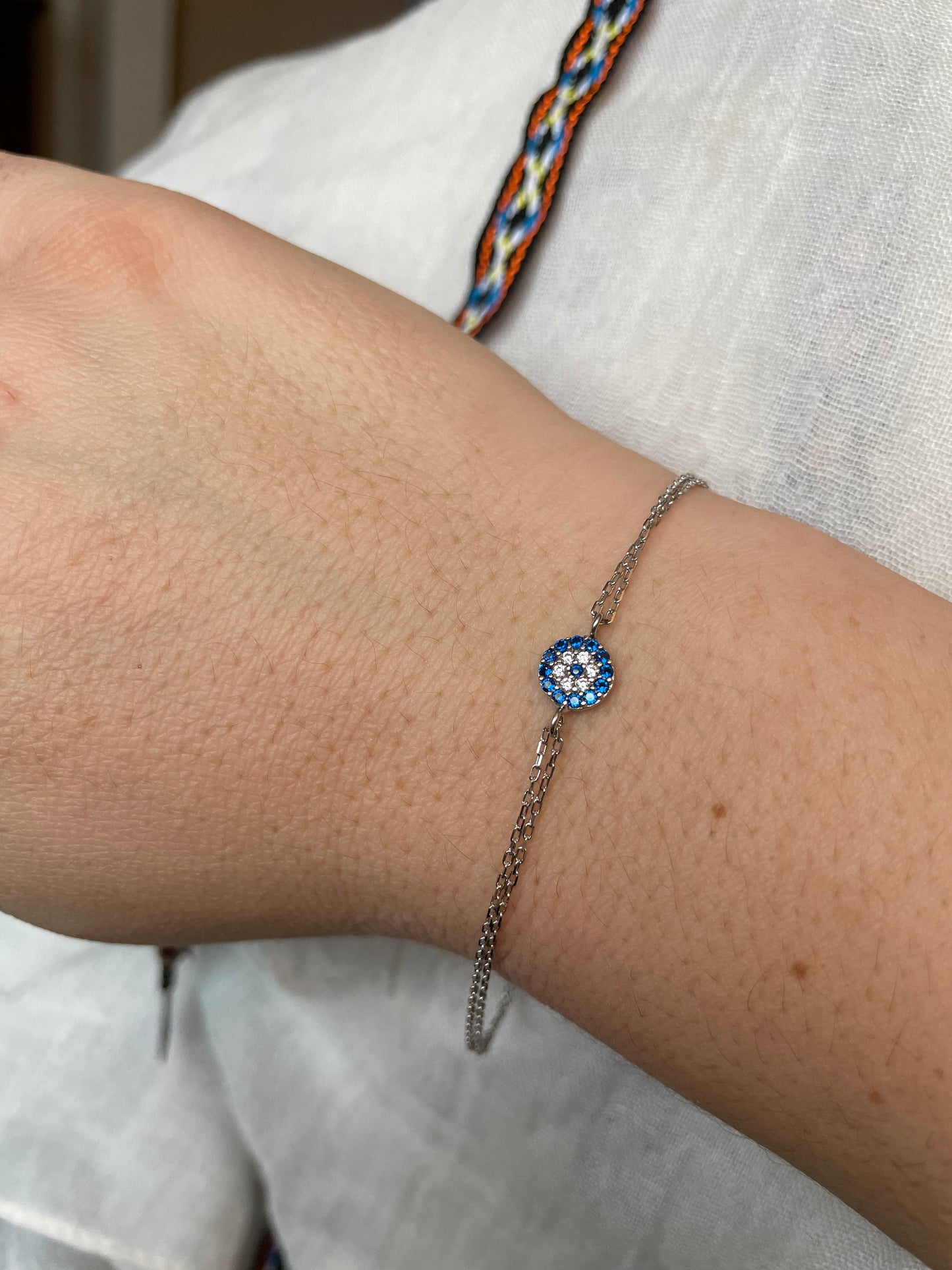 Duo Chain Evil Eye Bracelet