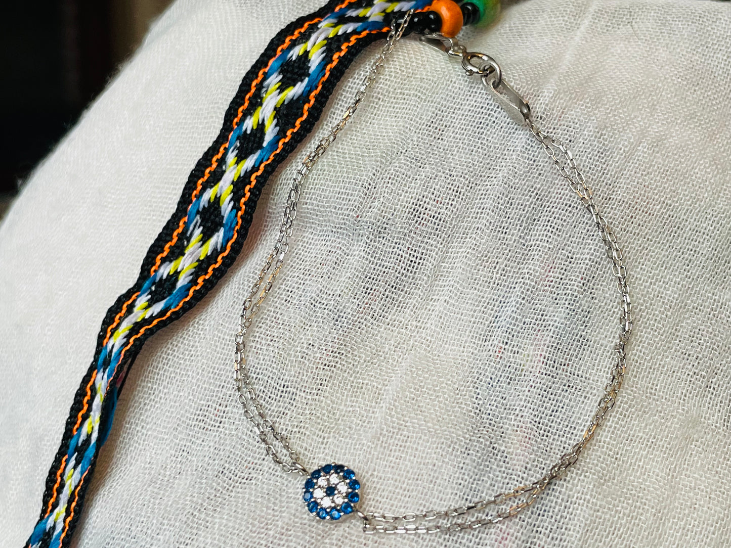 Duo Chain Evil Eye Bracelet