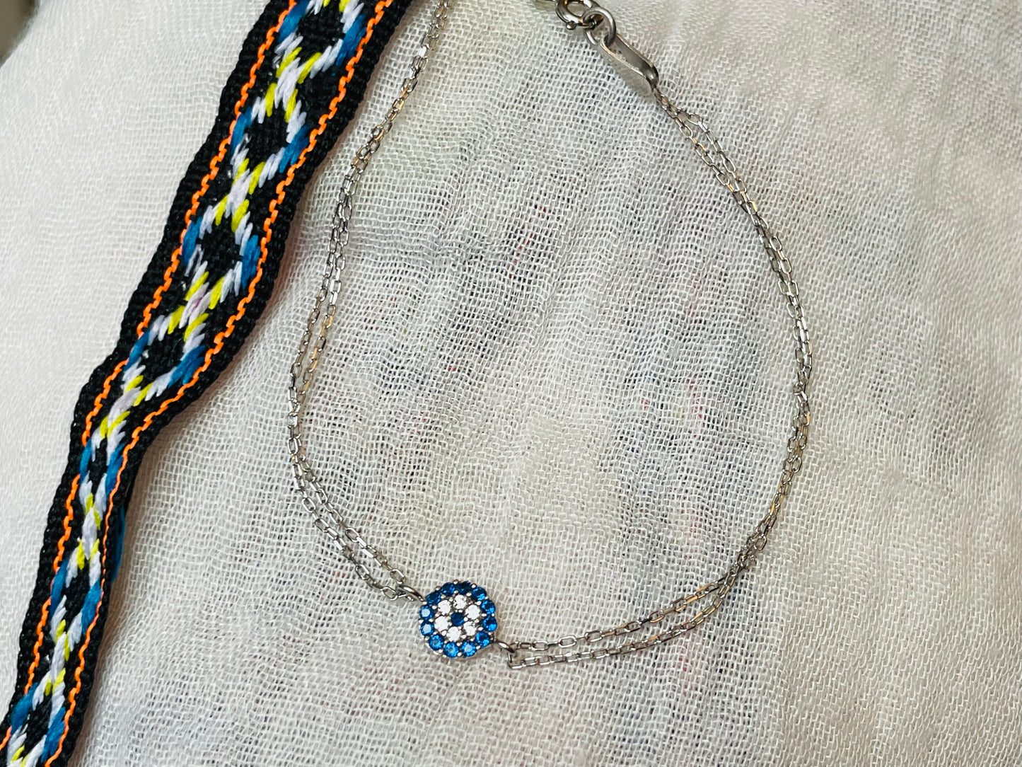 Duo Chain Evil Eye Bracelet