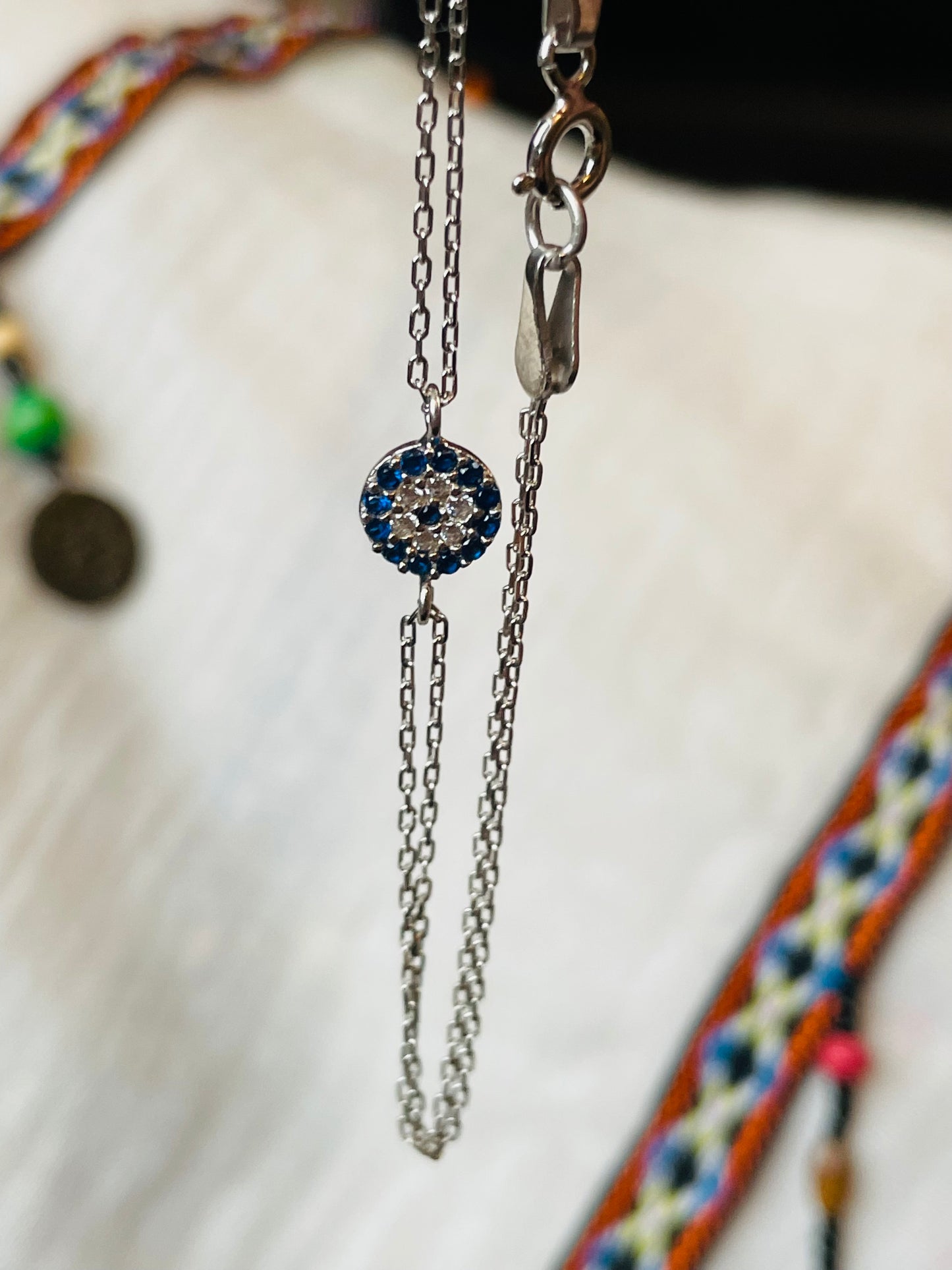 Duo Chain Evil Eye Bracelet